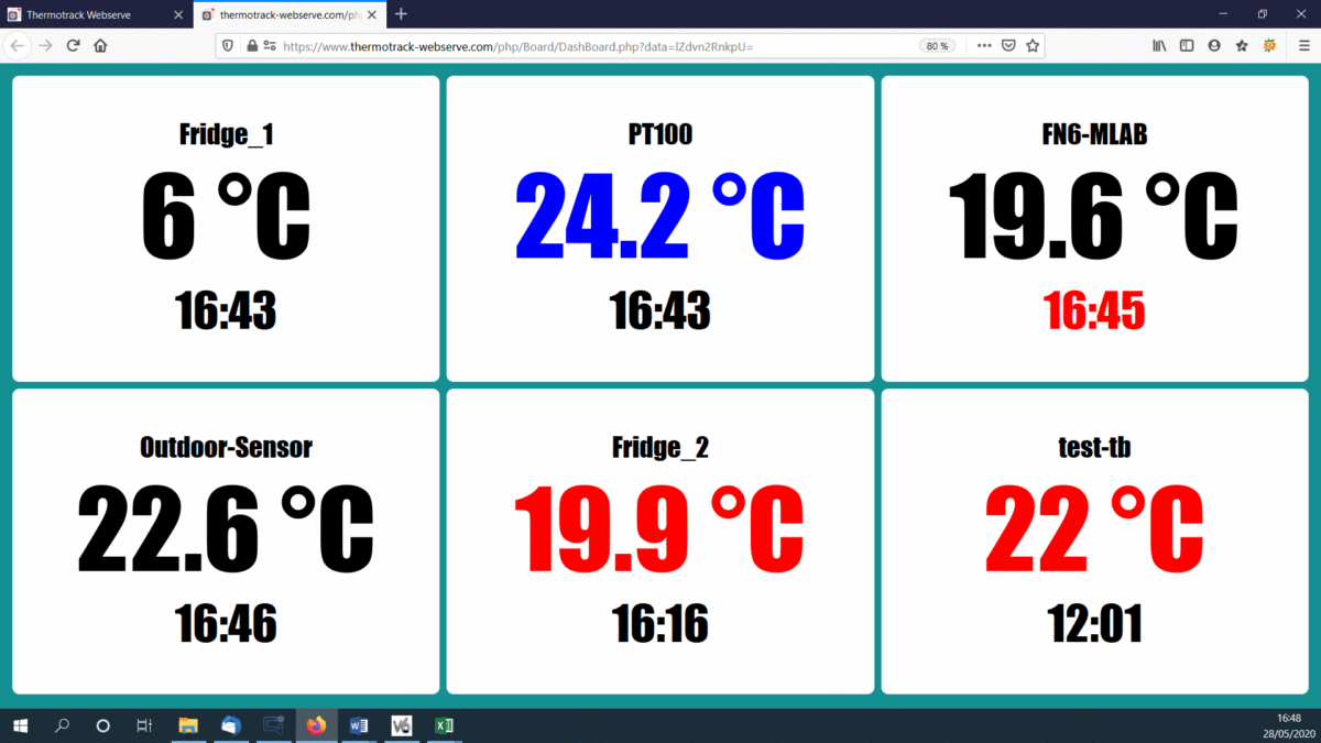 supervision de température à distance avec Thermotrack-Webserve