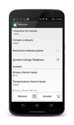 Application gratuite pour la lecture et la programmation des Thermo Boutons et Hygro Boutons.